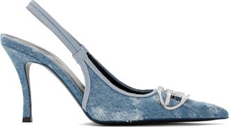 Diesel Blue Cotton D-Venus Pumps-Donna