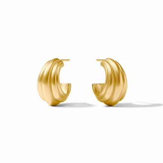 Julie Vos Womens Portofino Statement Hoop Earrings In Gold