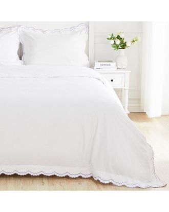 Melange Home M&eacute;lange Home 300 Thread Count Double Scalloped Embroidery Duvet Set