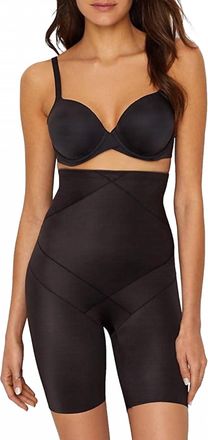 Miraclesuit Instant Tummy Tuck Hi-Waist Thigh Slimmer Shapewear In Black
