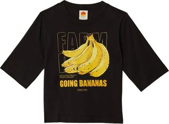Farm Rio banana-print top - Black