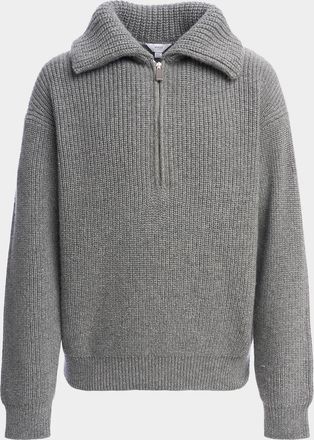 Malo Men & apos;s Cashmere Rib Half-Zip Polo Sweater