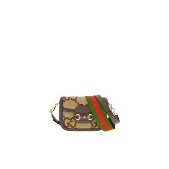 Gucci Horsebit Jumbo Mini Bag - unisex - Gucci - Cross Body Bags - Brown - ONE SIZE - Bags