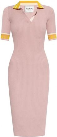 Iceberg Gebreide Jurk voor Vrouwen - Dames - Kleedjes - Roze - L - Polyester - Kleedjes