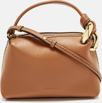 J.W.Anderson J. w.anderson Corner Small Brown Leather Shoulder Bag