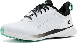 FootJoy Pro/Sl Mens Shoes White/Sea Glass/Black : 10.5 D - Medium, Synthetic/Textile