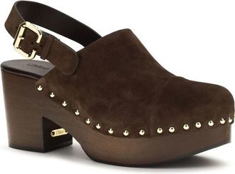 Chlo&eacute; Womens Brown Calf Leather Bos Taurus Clogs Shoe