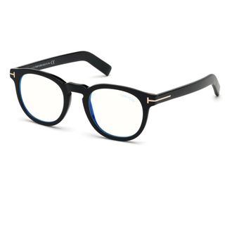 Tom Ford Glasses, unisex, Black, Size: 48 MM Geometric Optical Frame