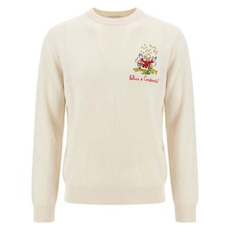 MC2 Saint Barth Heron Light Sweater - Heren - Truien - Beige - Maat: M Wol