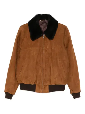 Auralee suede zip-up jacket - men - Goat Skin - 4 - Brown