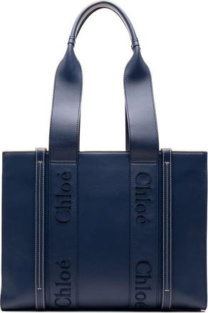 Chlo&eacute; Pre-owned Chloe Medium Calfskin Woody Tote Ladies W1IE8762GRU0888G