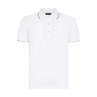 Tom Ford Lyocell Piquet Polo - male - Tom Ford - Polo Shirts - White - 2XL - Tops