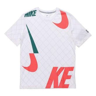 Nike Mens Nike Printing Short Sleeve White T-Shirt CK1178-100