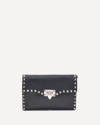 Valentino Garavani Rockstud mini Shoulder Bag in garnet calfskin Female UNI