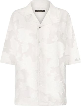 Roberto Cavalli Camicia a fiori - Bianco