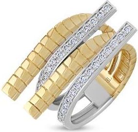 Bony Levy 18K Gold Cleo Diamond Statement Ring, 13.1mm in Two Tone at Nordstrom, Size 6.5