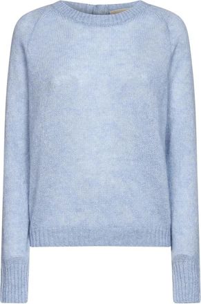 Blanca Vita Trui met ronde hals - Dames - Ronde hals truien - Blauw - XS - Wol - Truien & Vesten