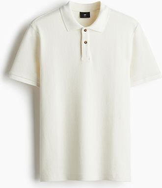 H&M Poloshirt in Slim Fit - White