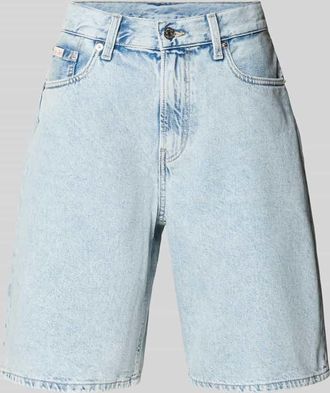 Calvin Klein Jeans Jeansshorts mit Label-Detail in Jeansblau Melange, Gr&ouml;&szlig;e 25