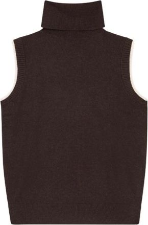 A|X Armani Exchange Fijngebreide Slim Fit Top - Dames - Coltruien - Bruin - XS - Wol - Truien & Vesten