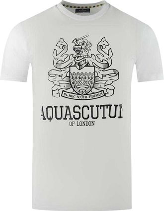 Aquascutum Heren Londen Aldis Vet Logo T-Shirt (Wit)