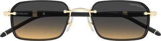 Montblanc Sunglasses Mb0483 S 002 Black/Gray Gradient Men