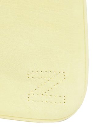 Zimmermann Womens Logo Leather Pouch Crossbody Bag Yellow > Shoulder
