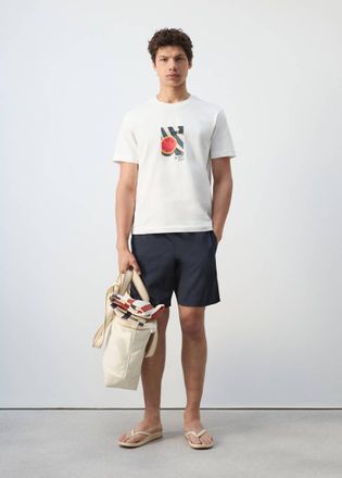 Mango Maglietta 100% cotone stampata bianco - Uomo - XXL - MANGO MAN