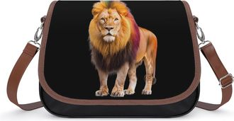 Generic Rainbow Lion Male Small Womens Crossbody Bags Shoulder Handbag with Adjustable Strap for Travel