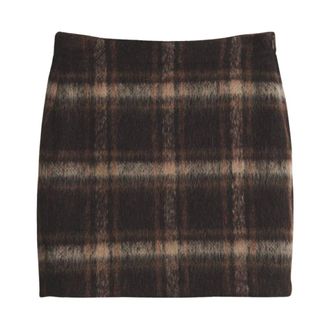 OPUS Ravenna Heritage Mini Rok - Dames - Rokken - Bruin - Maat: XL