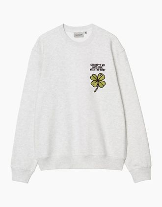 Carhartt Work in Progress Mens Carhartt WIP Clover Sweatshirt Ash Heather - Size: 42