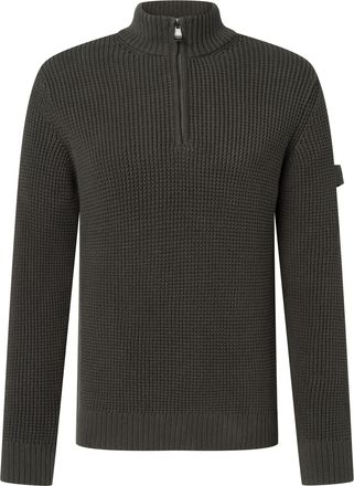 Joop Strickpullover JOOP JEANS Henrios, Herren, Gr. S, dunkelgr&uuml;n, Strick, Obermaterial: 100% Baumwolle, clean, unifarben, regular fit normal, Rundhals, ei