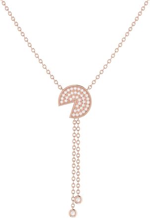 LuvMyJewelry Pac Man Candy Sterling SIlver Diamond Lariat Necklace