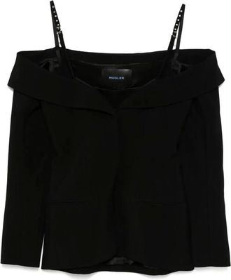 MUGLER Mujer, Camisetas, Negro, Talla: XS
