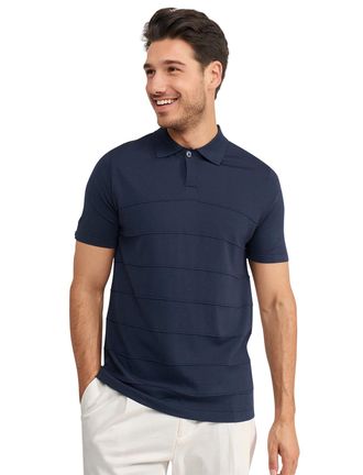 Blue industry Polo korte mouw Blue Industry donkerblauw regular fit