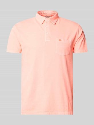 Superdry Slim Fit Poloshirt mit Brusttasche in Koralle, Gr&ouml;&szlig;e XXXL