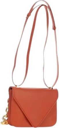 Bottega Veneta Pre-owned Vintage Schoudertas - Dames - Vintage Schoudertas - Oranje - ONE Size - Leer - Vintage