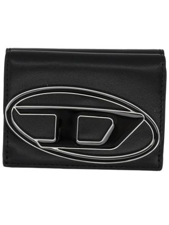 Diesel Black Geometric Emblem Wallet