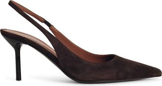 PARIS TEXAS Lidia Brown Suede Slingbacks