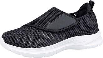 Generic Extra Wide Fit Shoes for Women,Wide Fit Shoes Womens,Adjustable Strap Orthopedic Breathable Trainers Ladies Elderly Wide-Fitting Slipper,Lightweight W