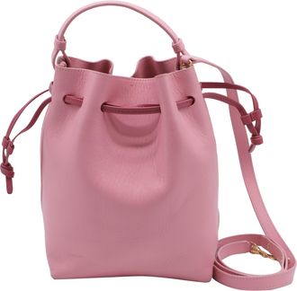 Mansur Gavriel Confetti Drawstring Bucket Bag in Pink Leather