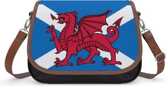Generic Scotland And Wales Dragon Flag Fashion Womens Crossbody Bags Novelty Handbag Shoulder Bag Purse