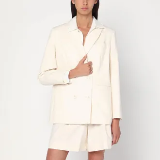 A.P.C. Double-breasted jacket in &eacute;cru cotton