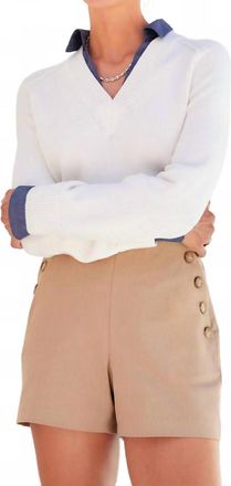 Fifteen Twenty Button Pocket Shorts In Khaki