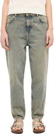 Mustang Mom-Jeans MUSTANG Damen Style Charlotte Tapered, Damen, Gr. 26, L&auml;nge 32, blau (232 hellblau), Denim/Jeans, 100% Baumwolle, unifarben, bequem, Jeans M