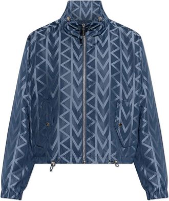 Michael Kors Mk 2000 Logo Zip-Up Jacket - Dames - Zomerjassen - Blauw - S - Polyester - Jassen