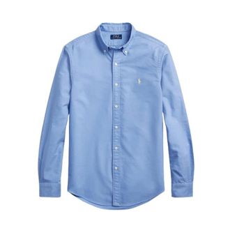 Polo Ralph Lauren Slim Oxford Overhemd - Heren - Casual Overhemden - Blauw - 2XL - Katoen - Overhemden