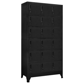 vidaXL Taquilla De Acero Negro 90x40x180 Cm Vidaxl