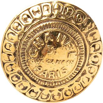 Chanel Pre-owned Womens Gold Plated 31 Rue Cambon Round Brooch - Beige - One Size