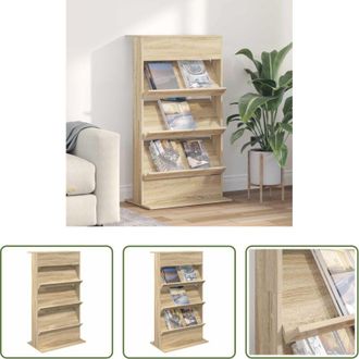 vidaXL vidaXL Scaffale moderno - Scaffale per riviste Rovere Sonoma 70 x 41 x 126 cm